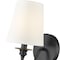 Z-Lite Gianna Wall Sconce, 1-Light, 5.5 In.W x 7.75 In.L x 10.25 In.H, Matte Black/White 7509-1S-MB - alternate 6